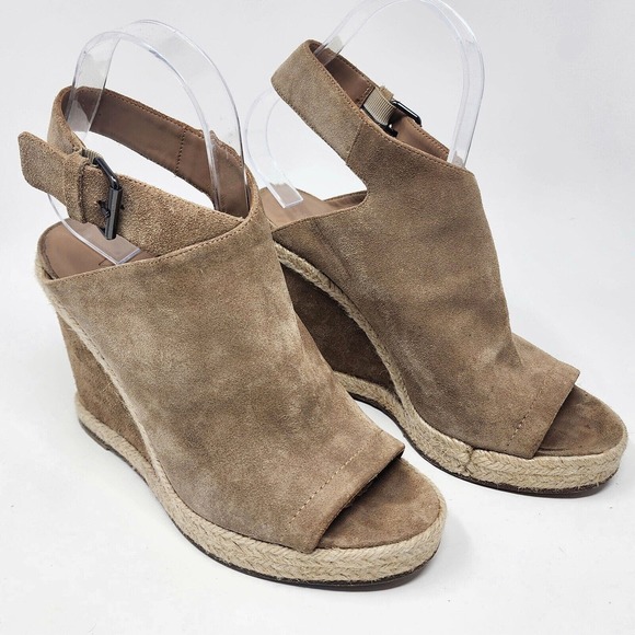 Chaussures Compensées Vince Espadrille - Bretelles Rouges - Taille UK 4 / EU 36 - Neuf Sans Boîte